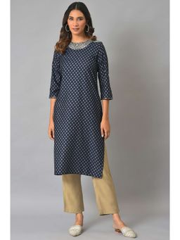 W - Blue Geometric Kurta