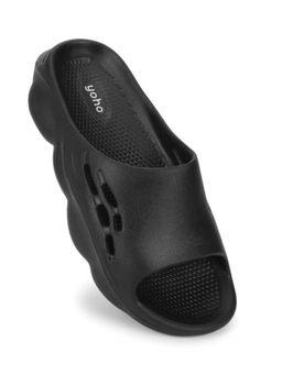 Yoho - Black Trending Design Anti-Slip Sole Sweat Free Super Flexible Dolphy Eva Sliders