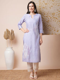 FASHOR - Lavender Floral Kurta