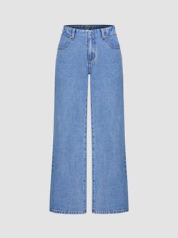 Cider - Santorini Beach Vacation Denim Low Rise Solid Pocket Straight Leg Jeans