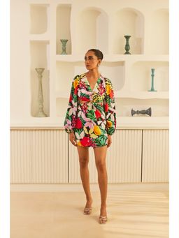 Urban Suburban - Tropical Print Short Dress