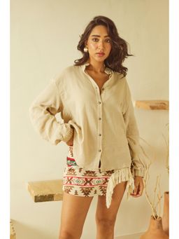 Urban Suburban - Oversized Shirt with Ruffles