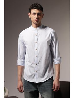 Eszett - Men Blue Cotton Stripes Shirt