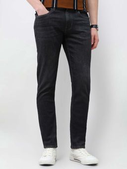 U.S. Polo Assn. Denim Co. - Men Black Cotton Solid Straight Jeans
