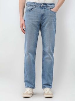 U.S. Polo Assn. Denim Co. - Men Blue Cotton Solid Relaxed Jeans
