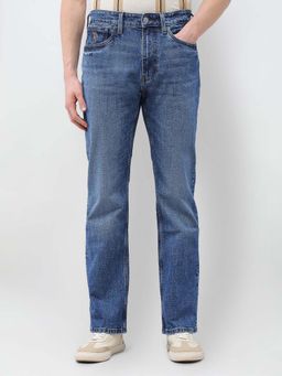 U.S. Polo Assn. Denim Co. - Men Blue Cotton Solid Straight Jeans