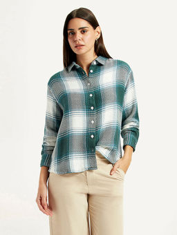 Levi's - Women Plaid Green Relaxed Fit Shirt