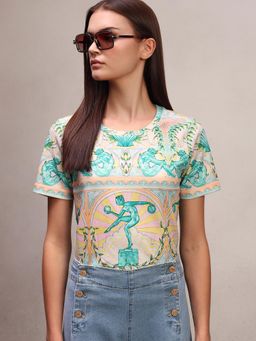 VERO MODA - Blue Art Printed T-shirt