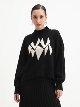 RAREISM - Women Blocky Black Sweater