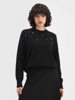 RAREISM - Women Garnet Black Sweater