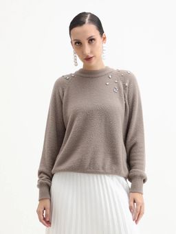 RAREISM - Women Jade Beige Sweater