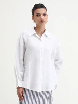 RAREISM - Women Nenorat White Spread Collar Boxy Fit Shirt
