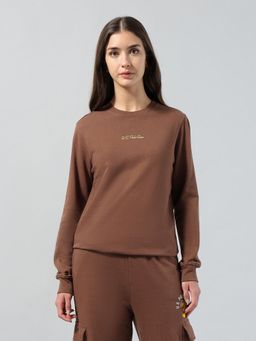 U.S. POLO ASSN. - Beige Solid Regular Fit Sweatshirt