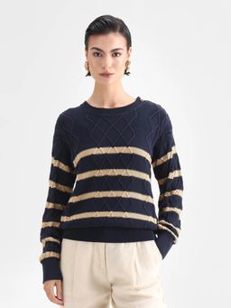 RAREISM - Women Zerna Navy Blue Sweater