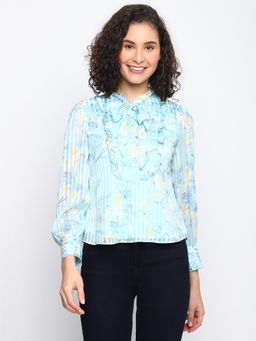 Latin Quarters - Women Multi Color Printed Full Sleeve Shirt Top