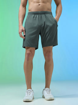 Technosport - Men Solid Relaxed Fit Sports Shorts