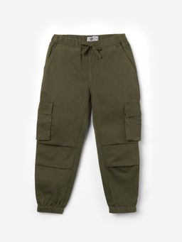 The Souled Store - Originals Solids Olive Boys Joggers