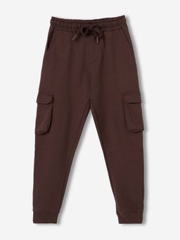 The Souled Store - Originals Solids Choco Brown Boys Cargo Joggers