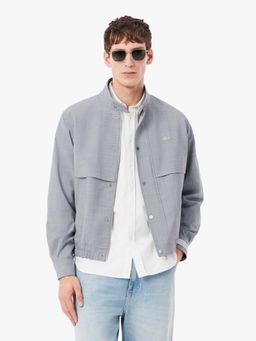 Lacoste - Wool Blend Harrington White Jacket