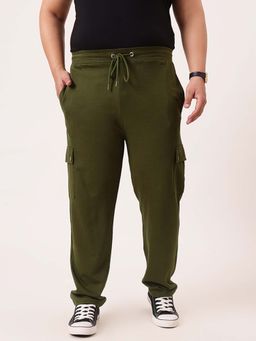 UNSTD - Olive Men Cotton Solid Joggers