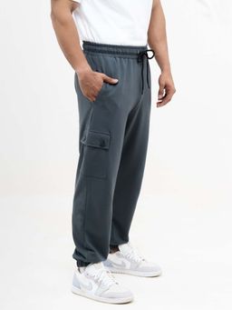 UNSTD - Men Cotton Grey Solid Joggers