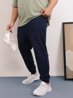 UNSTD - Men Blue Cotton Solid Joggers