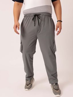 UNSTD - Grey Men Cotton Solid Joggers