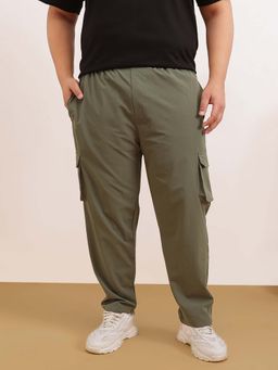 UNSTD - Men Olive Cotton Solid Joggers