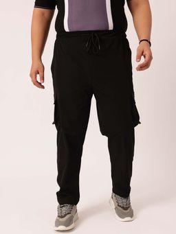 UNSTD - Black Men Cotton Solid Joggers