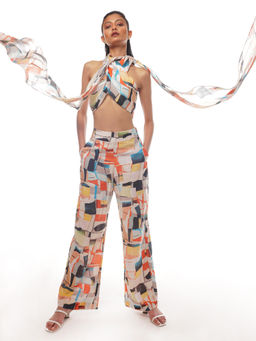 Pallavi Agarwal - Multi-Colour Tangerine Co-Ord (Set of 2)