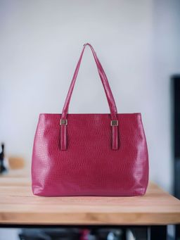 Toteteca - Croco Handbag-Pink