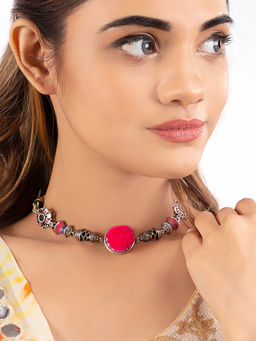 Voylla - Kalbelia Enameled Choker Necklace