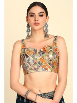 Soch - Womens Multi-Color Synthetic Woven Design Blouse