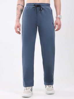 Rock.it - Blue Men Regular Solid Drawstring Lower Trackpant