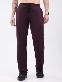 Rock.it - Wine Men Regular Solid Drawstring Lower Trackpant