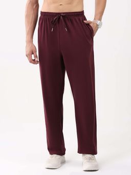 Monte Carlo - Wine Men Regular Solid Drawstring Lower Trackpant