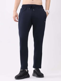 Monte Carlo - Navy Blue Men Regular Solid Drawstring Lower Trackpant