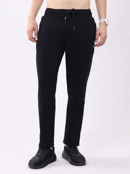 Monte Carlo - Black Men Regular Solid Drawstring Lower Trackpant