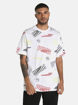 Puma - Decor8 Aop Mens White T-shirt