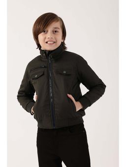 One Friday - Olive Solid Regular Jacket