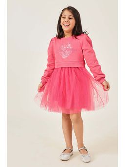 One Friday - Pink Printed A-Line Dress