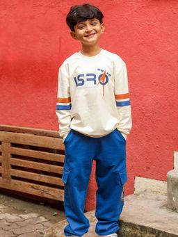 Napchief - Off White Printed Relaxed Sweatshirt and Joggers