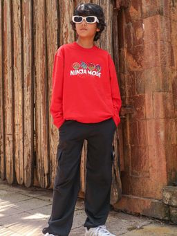 Napchief - Red Character Relaxed Sweatshirt and Joggers