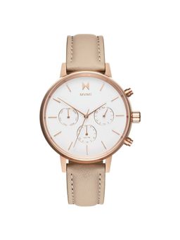 MVMT - Nova Dual Time White Round Dial Womens Watch - D-FC01-RGNU