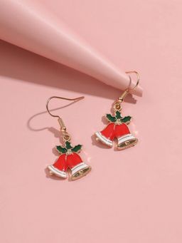 EL REGALO - Kids Girls Earrings for Christmas Festive Collection Red