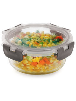 MAGNUS - Glock Borosilicate Glass Food Round Container with Microwave Safe (620ml)