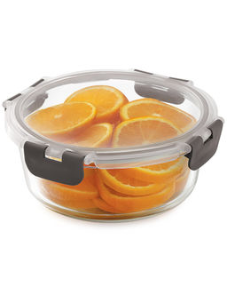 MAGNUS - Glock Borosilicate Glass Food Round Container with Microwave Safe (950ml)