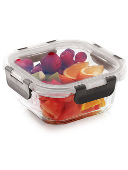 MAGNUS - Glock Borosilicate Glass Food Square Container with Microwave Safe (520ml)
