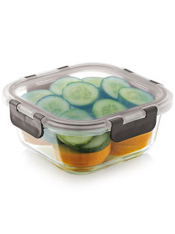 MAGNUS - Glock Borosilicate Glass Food Square Container with Microwave Safe (800ml)