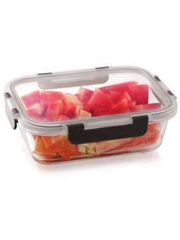 MAGNUS - Glock Borosilicate Glass Food Rectangle Container with Microwave Safe (1040ml)